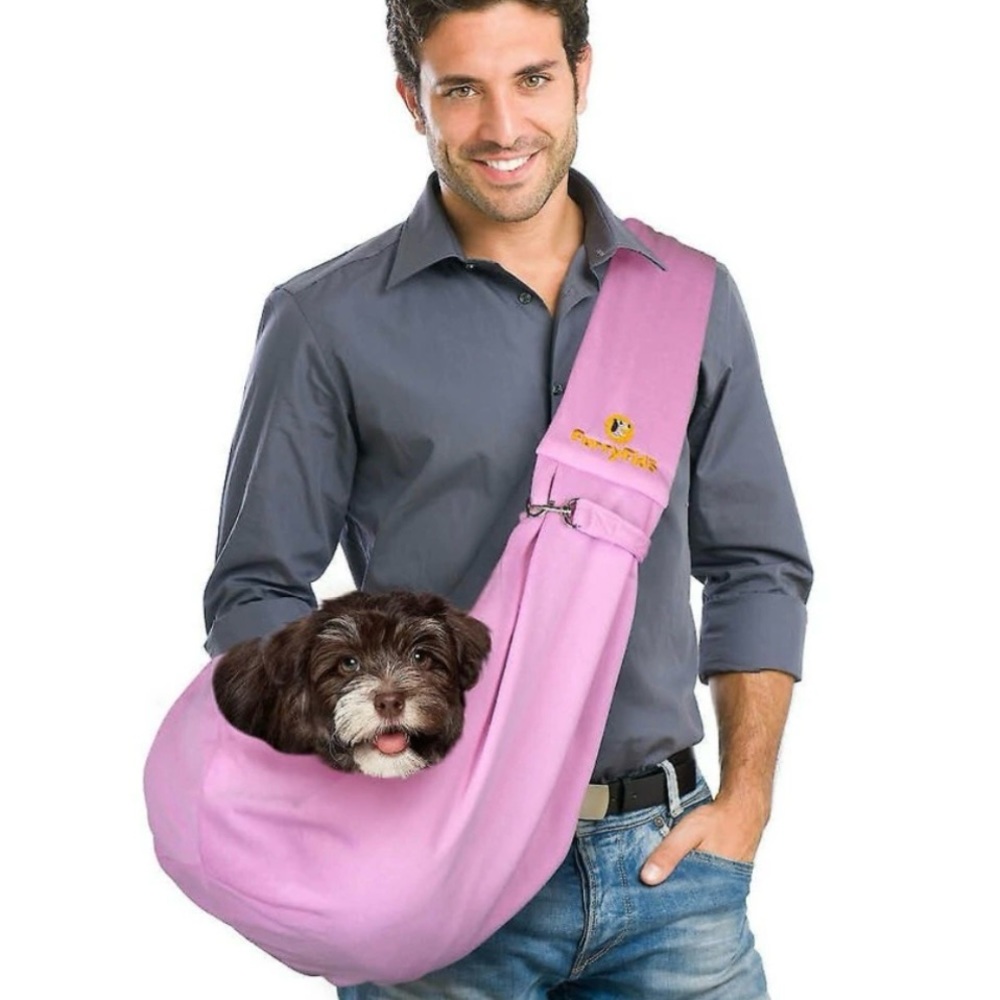 NEW FurryFido Classic Reversible Dog & Cat Carrier Sling in Pink
